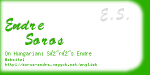 endre soros business card